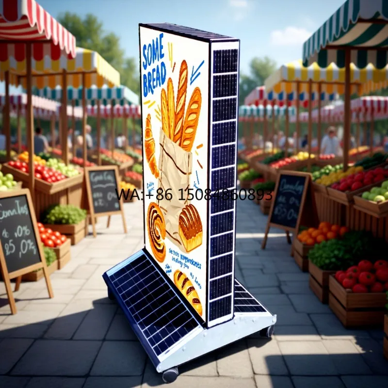

Customized Commercial Street Solar LED Signboard; Custom Waterproof Outdoor LED Solar Advertising Light Box.