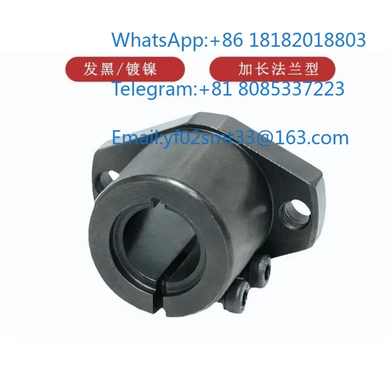Opening Flange Type Optical Shaft Fixing Support Extended Black Nickel Plated Steel Guide Shaft Holder