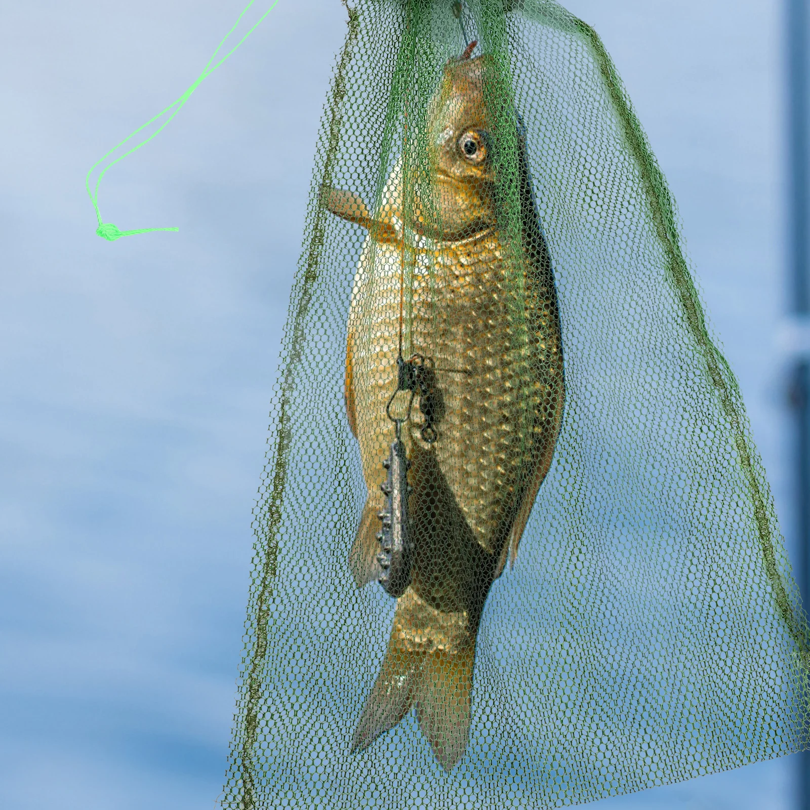 

3pcs Fishing Mesh Adhesive Coated Cloth Foldable Quick Drying Storage Bags For Clam Drawstring Fish Collection Pouch Fishing