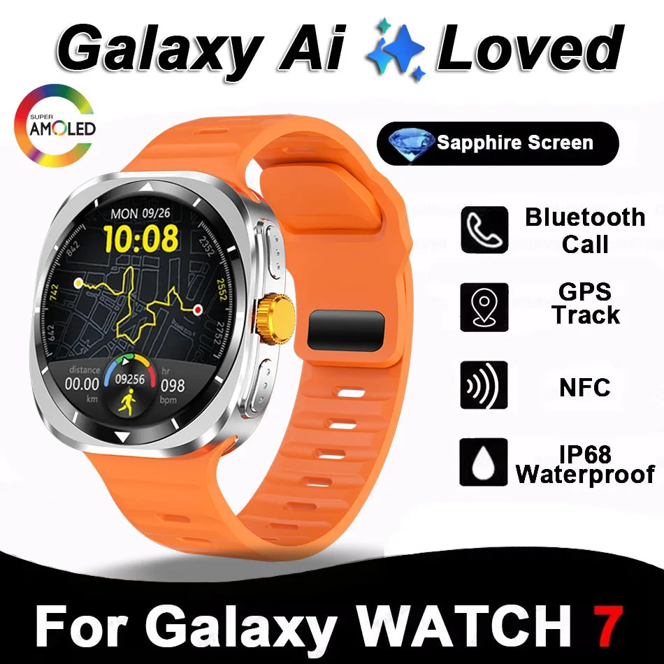 

Support Korean Galaxy Watch 7 Ultra Smart Watch Men GPS NFC 1.53"AMOLED Screen Fitness Tracker Health Smartwatch For Samsung