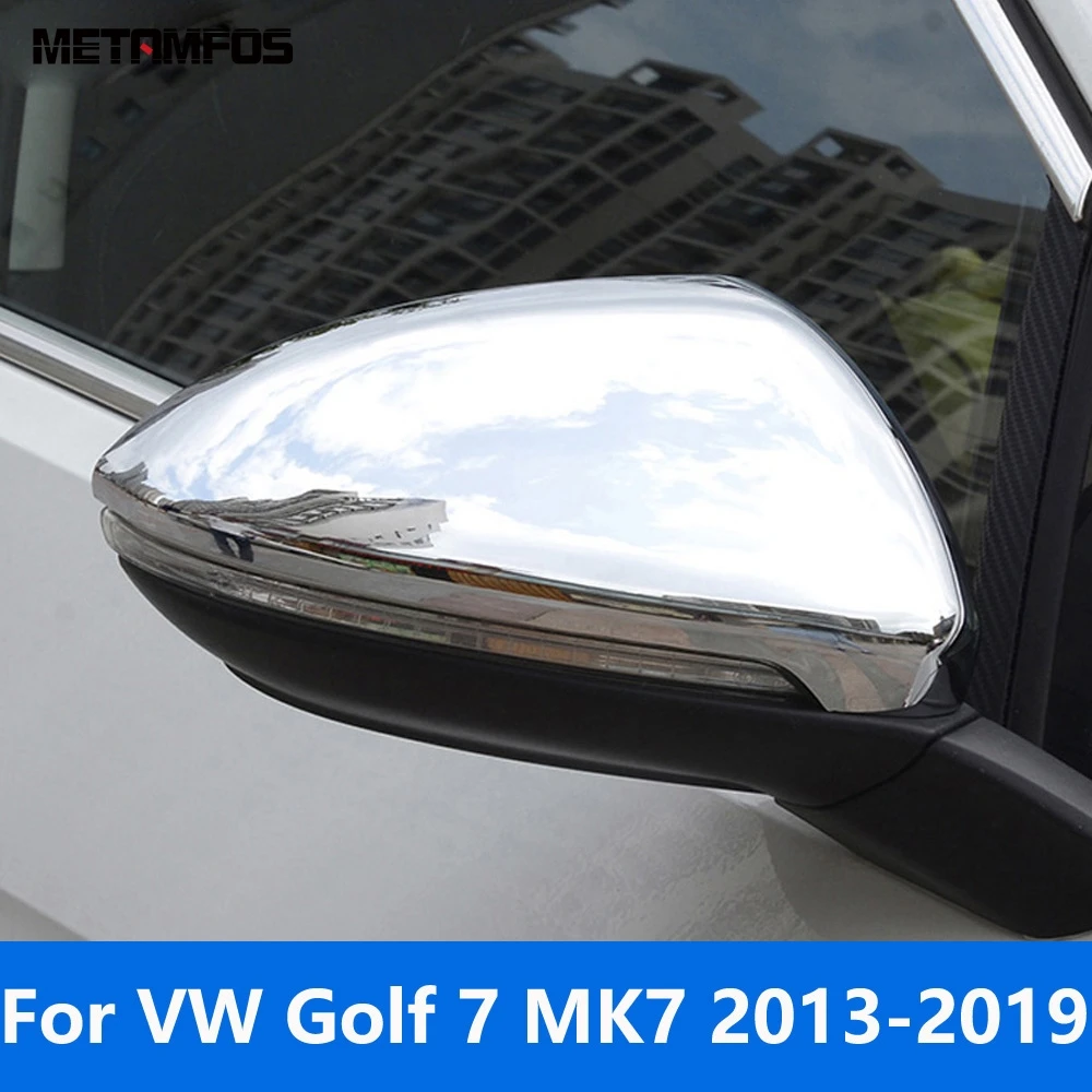 For Volkswagen VW Golf VII 7 MK 7 Golf 7 2013-2018 2019 Chrome Side Door Rearview Mirror Cover Trim Protector Car Accessories