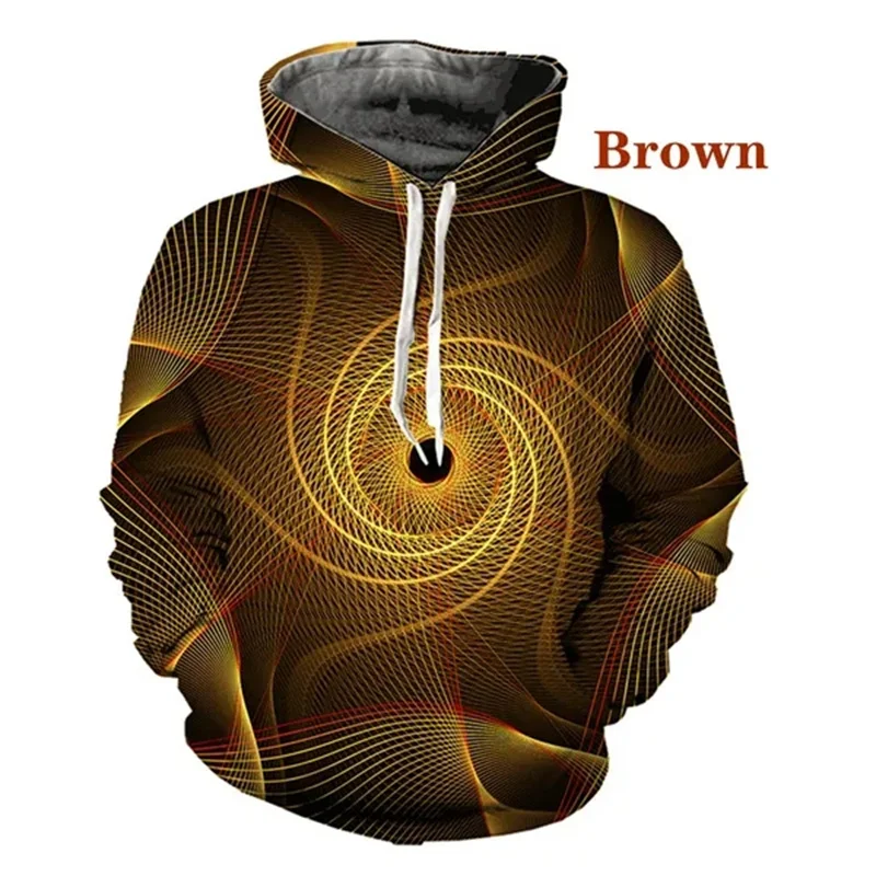 3D Printing Black White Vertigo Hypnotic Hoodie Men Colorful Pattern Sweatshirt Unisex Funny Long Sleeve Tops Pullover Hoodies