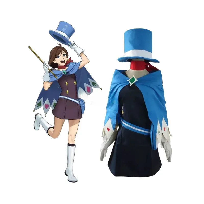 

Game Ace Attorney Phoenix Gyakuten Saiban 4 Trucy Wright Cosplay Costume Cos Clothesa;2'k,8;c'