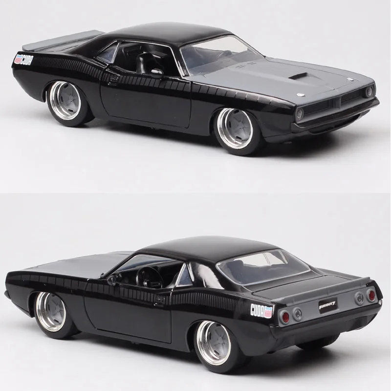 Car Only! 1/24 Scale Jada Bigtime 1973 Plymouth Barracuda firestone Muscle Car Diecasts & Toy Vehicles Furious Racing Cuda Model