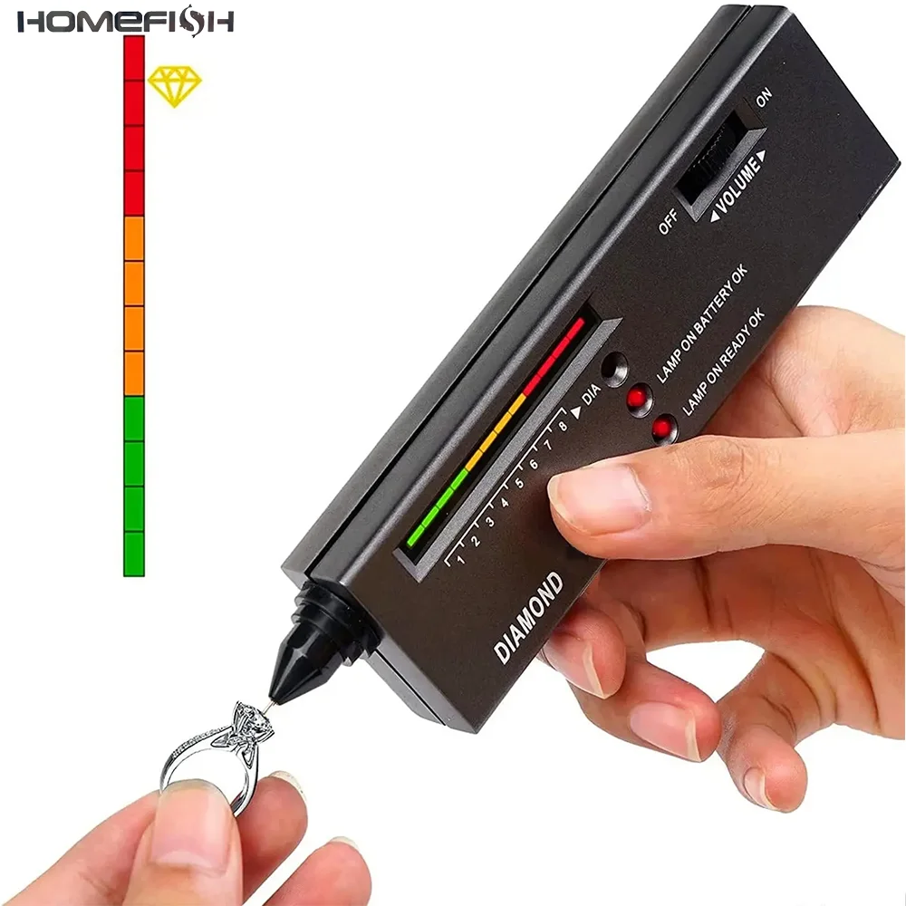 Testador de diamante de alta precisão, caneta testadora de joias, testador de diamante profissional, seletor de diamante, kit testador de diamante