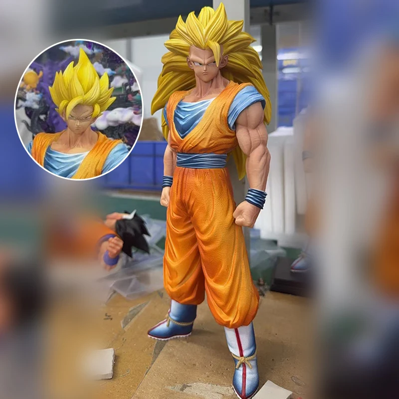 Em estoque son goku sj3 figura dragon ball z ssj2 goku super saiyan pvc figuras de ação 33cm/12.99 polegada coleção modo brinquedos presentes