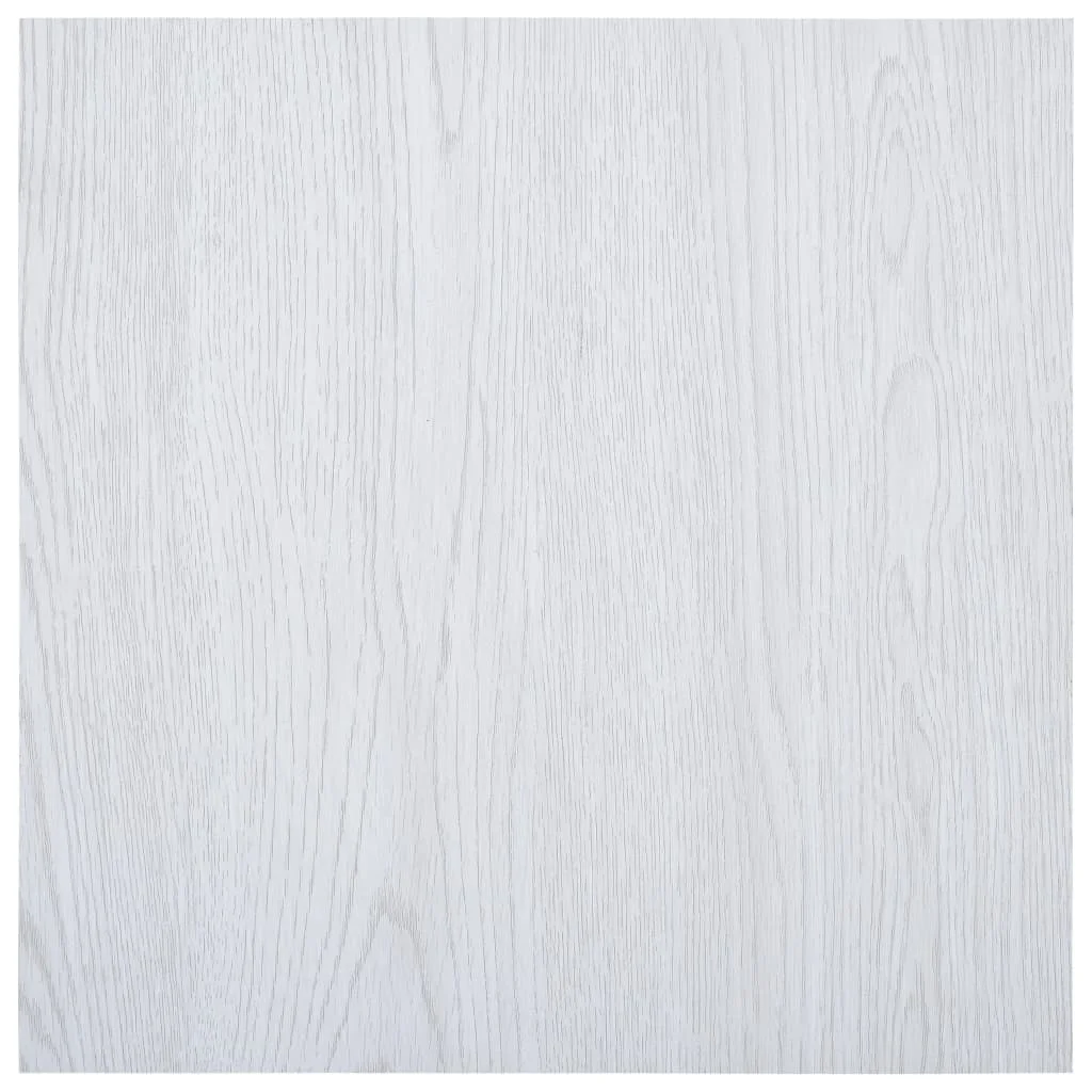 Self-adhesive floor boards 5,11 m² white PVC, waterproof wallpaper room sticker wear-resistant adhesive