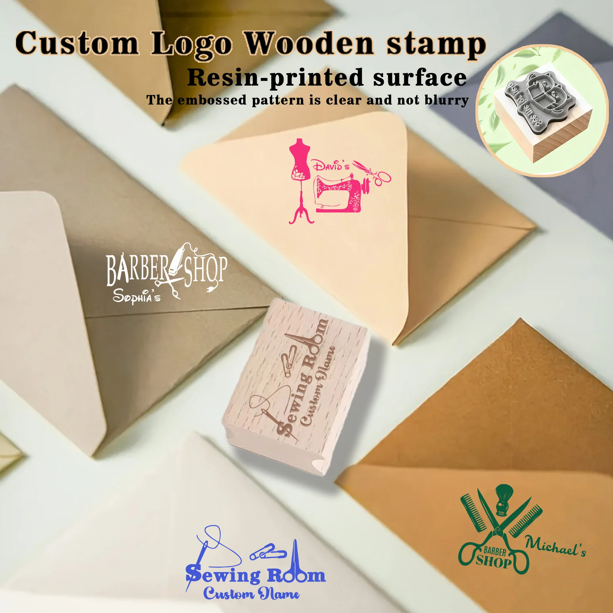 1PC Romantic Custom Name Wooden Seal Office Supplies, Seal Supplies Personalized Name Wooden Stamp ldeal for Labeling and Crafti