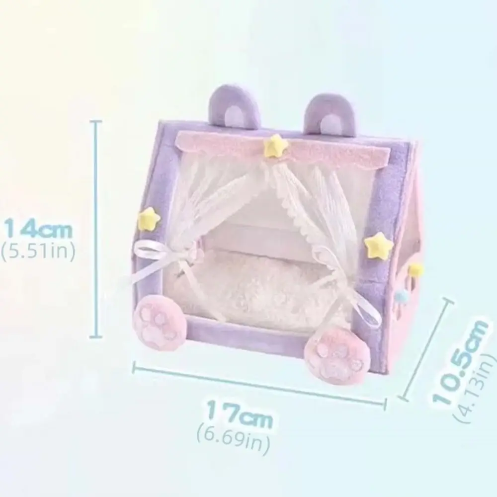 Desktop Ornaments Doll Tent Doll Furniture Pretend Play Cotton Doll Bed Scene Model Miniature Doll Sleeping Bed