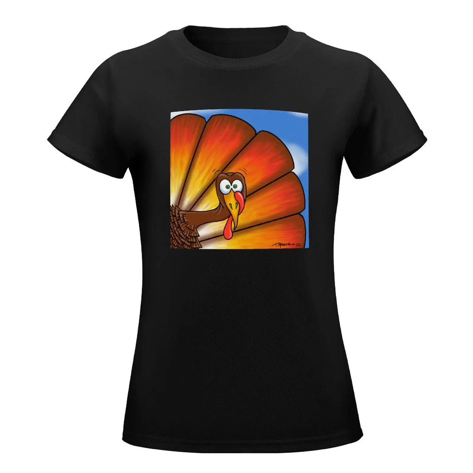 TOM THE TURKEY T-Shirt shirts graphic tees summer top Short sleeve tee lady clothes clothes for Women