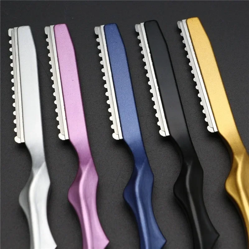 Maquinilla de afeitar para adelgazar el cabello de aleación de aluminio, cuchillo de corte más fino, afeitadora de pelo profesional afilada, cuchillo de corte, herramientas de salón