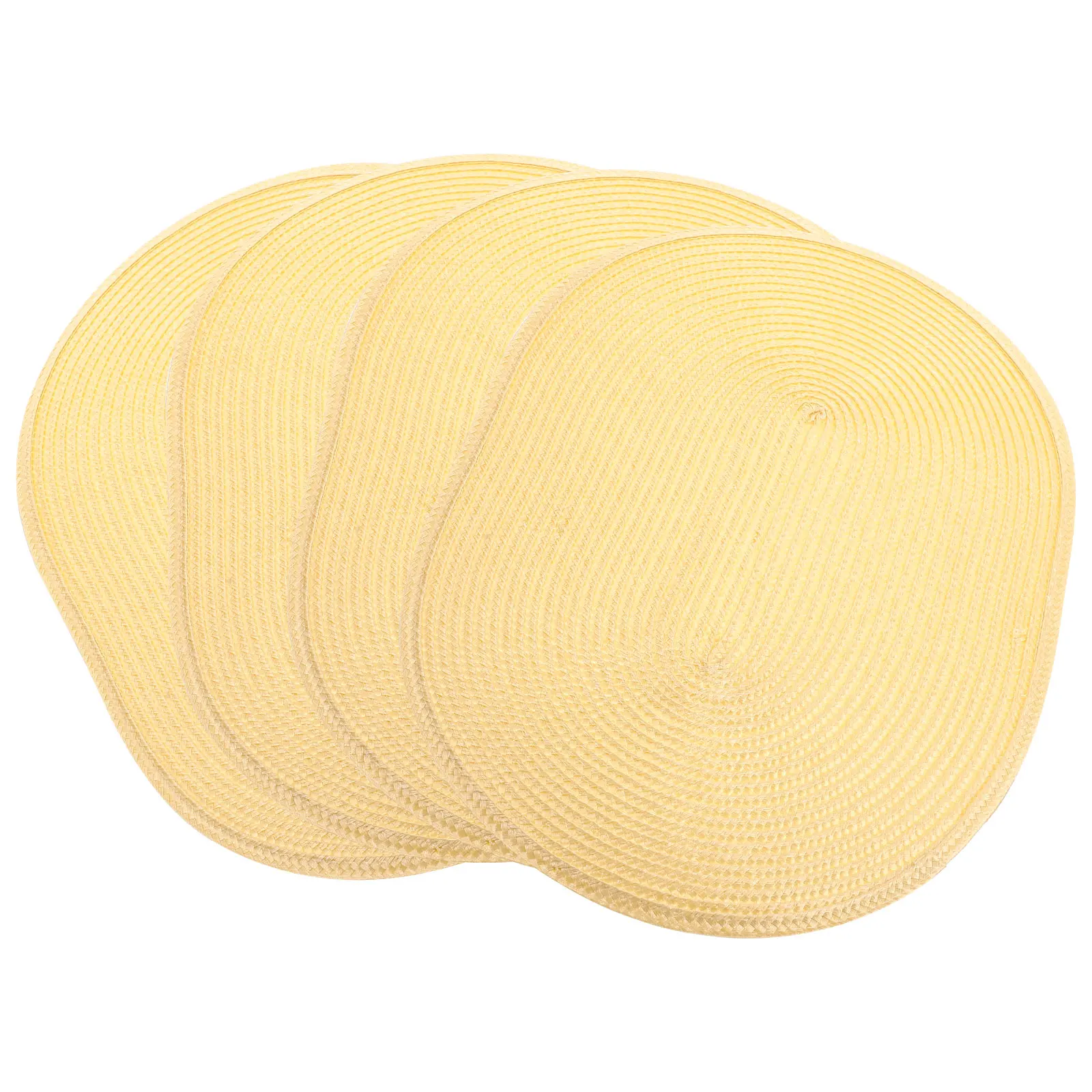 

Woven Table Mat Set Placemat Household Dinning Decor Teapot Insulated Cutlery Pad Wear Heat Resistant Anti Slip PP Material Long
