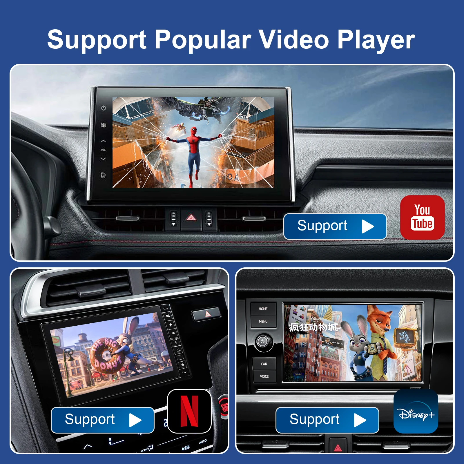 3 in1 Android 13 Ai Box CarPlay Android Box Quad Core, Wireless