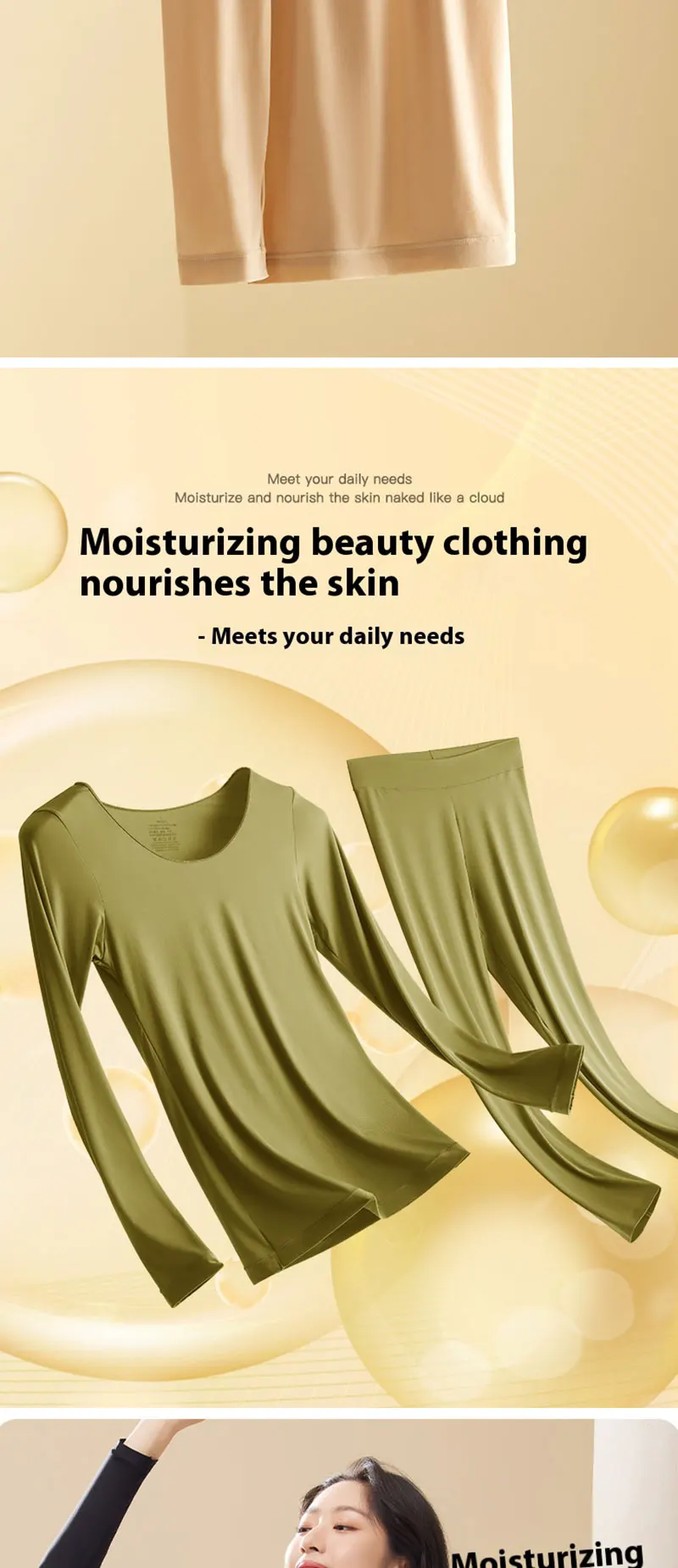 1 Set Sexy frauen Thermo-unterwäsche Winter Kleidung Nahtlose Dicke Warme Dessous Frauen Thermische Kleidung Set Frau 2 stück – Detail 4