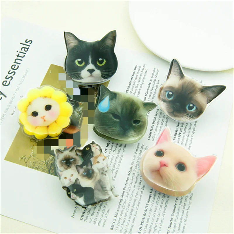 Cute Cat Kitty Cartoon Expandable Mobile Phone Holder INS Korean Foldable Grip Tok Luxury Socket Finger Ring Bracket Accessories