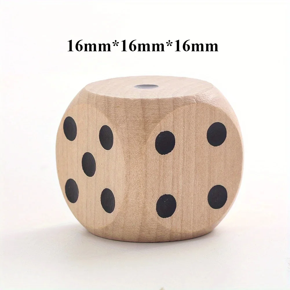12 PZ 16mm Dadi In Legno Punti D6 Cubo Angoli Arrotondati 6-Sided Bar Club Party Giocattoli Per Bambini Gioco Da Tavolo Dadi Per Adulti