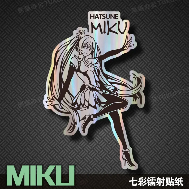 

Hatsune Miku peripheral stickers accessories anime peripheral laser stickers computer decoration notebook decoration stickers