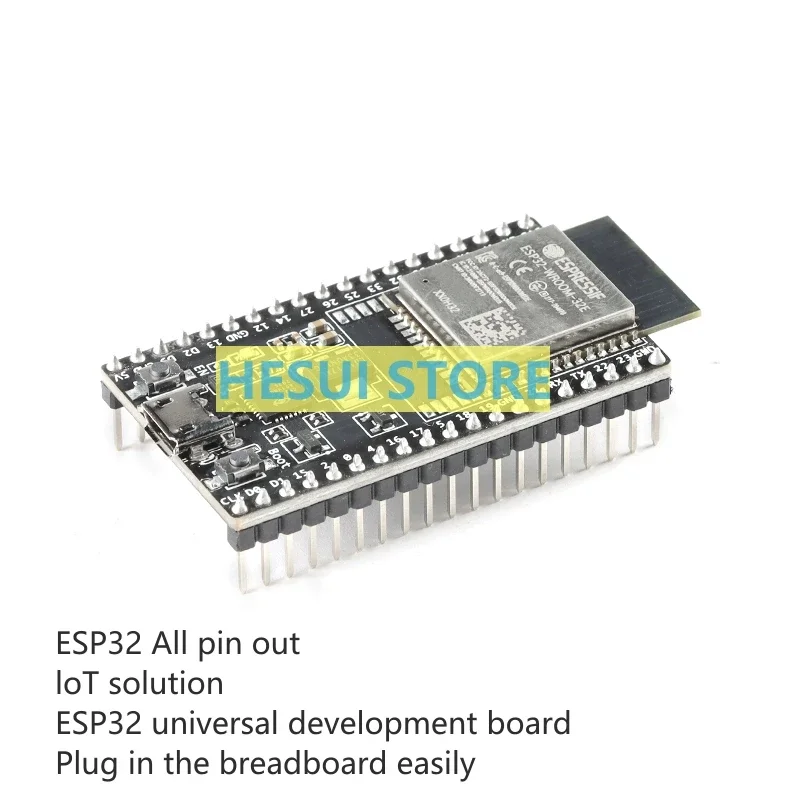 ESP32-DevKitC-32E/UE/VIE/S1 development board module is equipped with the ESP32-WROOM-32E module