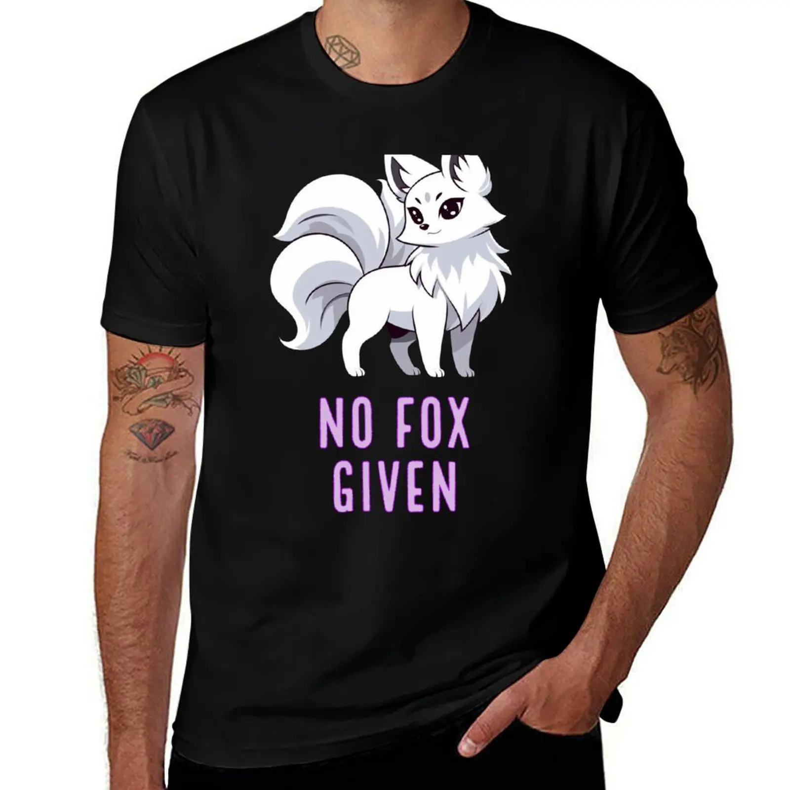 

No Fox Given (Kitsune version) T-Shirt funny t shirts cotton t shirts for man cotton funny T-Shirt