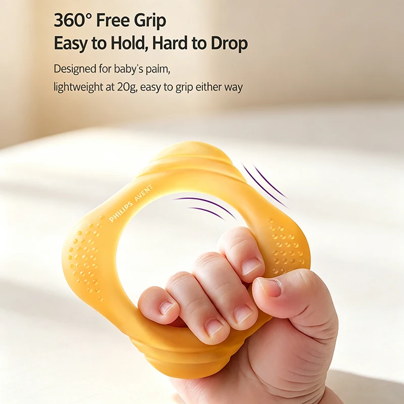 Avent Y46 Baby Teether High Temperature Resistant Low Hardness Liquid Silicone Pacifier Circular 35mm Molar Width Grinding Rod