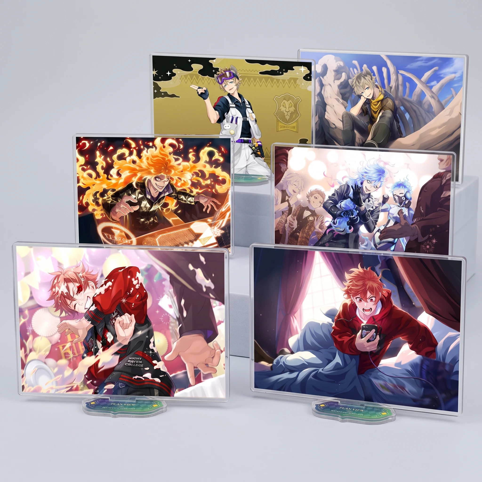 Twisted-Wonderland TWST 15cm Standing Sign Acrylic Stand Plate Ace Idia Keychain Desk Tabletop Display Cosplay Gifts