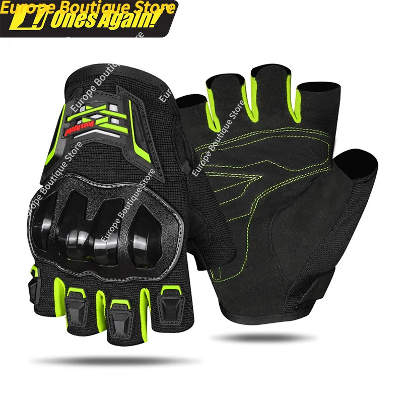 Summer Breathable Half Finger Motorcycle Gloves Anti Fall Anti Slip Wear Resistant Racing Riding Gear For Men view 5