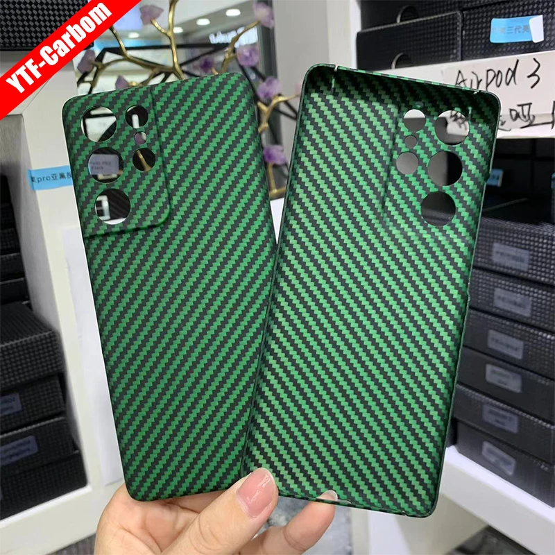 

YTF-carbon Color carbon fiber phone Case For Samsung Galaxy S21 Ultra case Aramid fiber cover for S21 plus