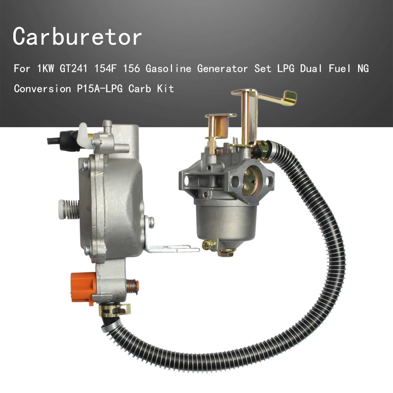 

Carburetor For 1KW GT241 154F 156 Gasoline Generator Set LPG Dual Fuel NG Conversion P15A-LPG Carb Kit