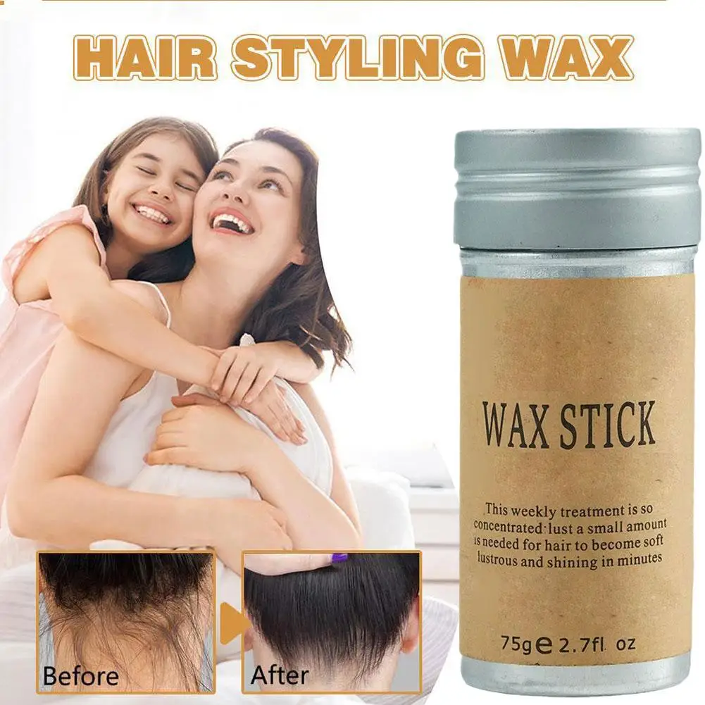 75g Avocado Hair Wax Stick Non Greasy Tame Flyaway Broken Hair Nourishing Repair Hair Scales Long Lasting Hair Finishing Cream