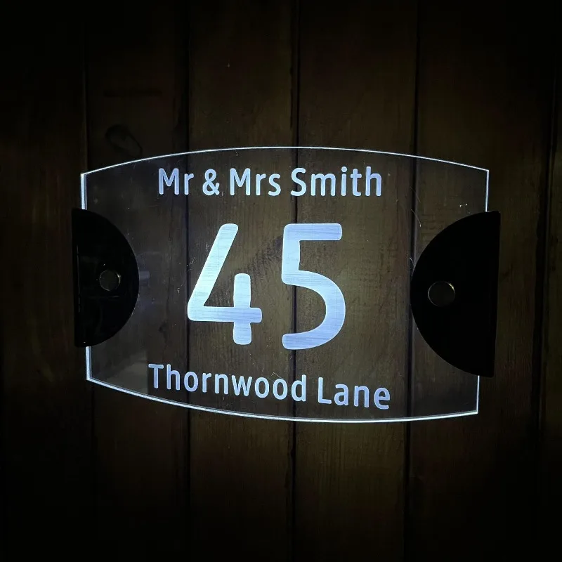 

Продажа дверной пластины Sun Band Light Акриловый металл Лазерная гравировка и выдолбленная 3D-лазерная адресная дверная табличка Настройка