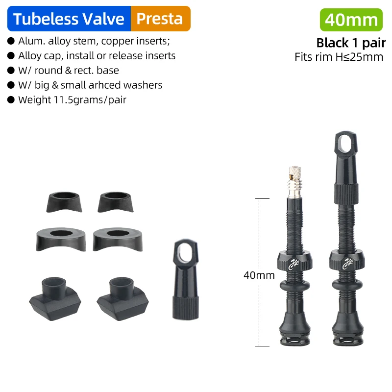 Fahrrad Tubeless Reifen Ventil Carbon Felge Presta Ventile 40 50 65 80mm F/V Abnehmbare Messing Kern W/kappe Für MTB Fahrrad Luft Ventil