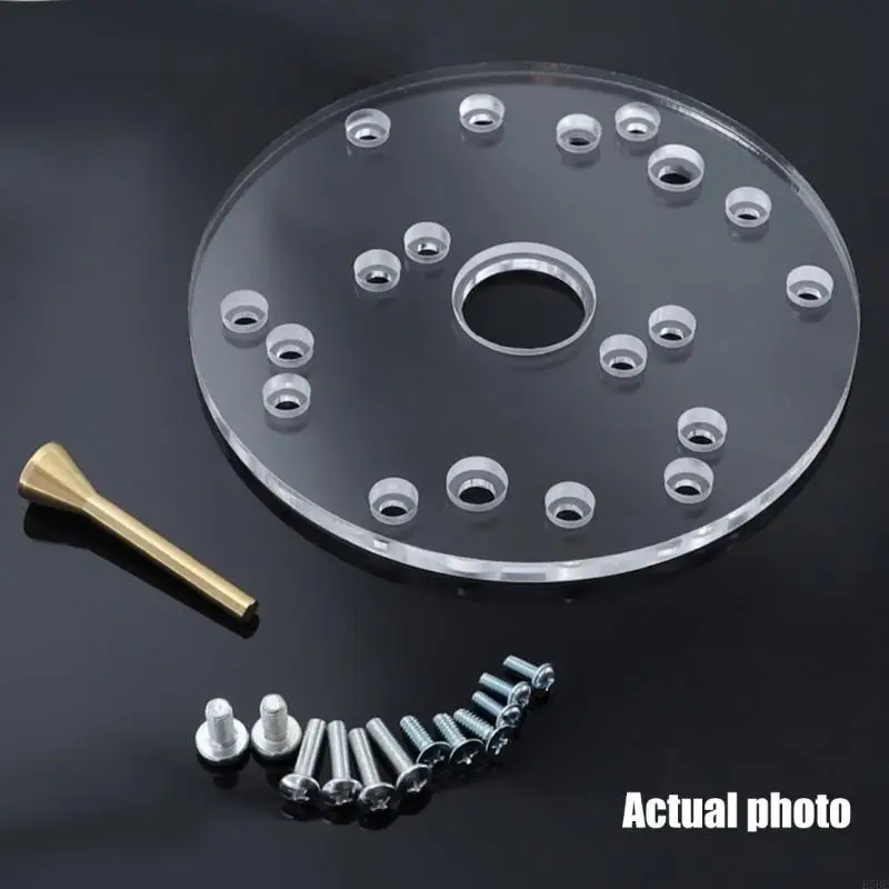 E5BE Transparent Acrylic Router Base Plate Precise Router Accessory For Woodworking