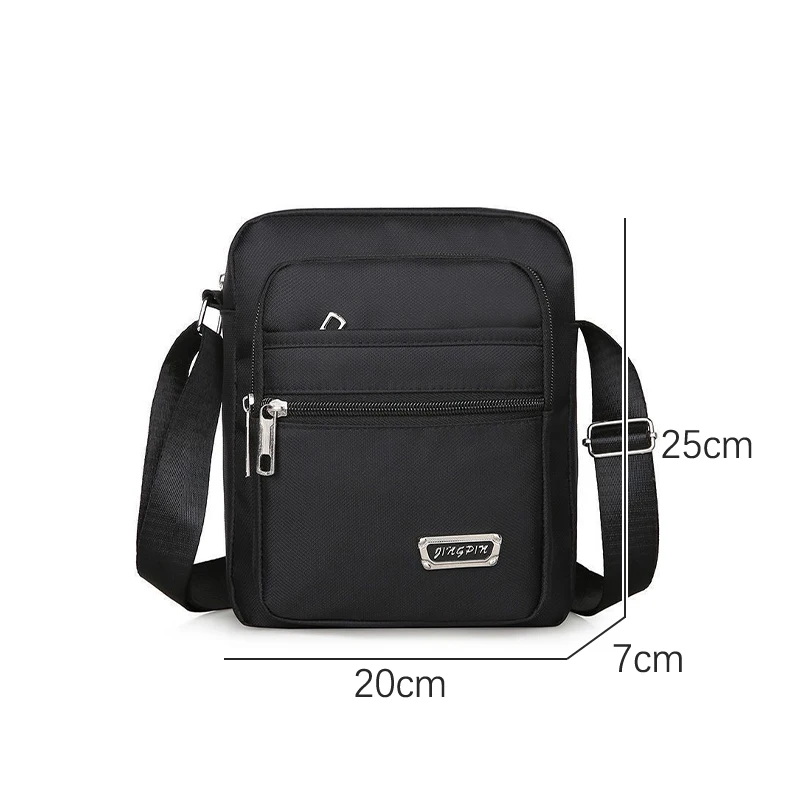 Bolsa de Ombro Nylon para Homens e Mulheres, Casual Travel Storage, Messenger Bags, Crossbody, Novo