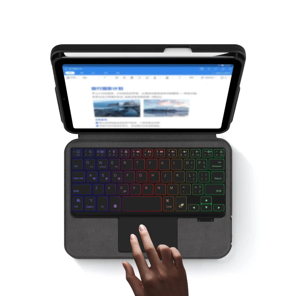 AJIUYU Smart Magic Keyboard For iPad Mini (A17 Pro) 2024 8.3 Inch
