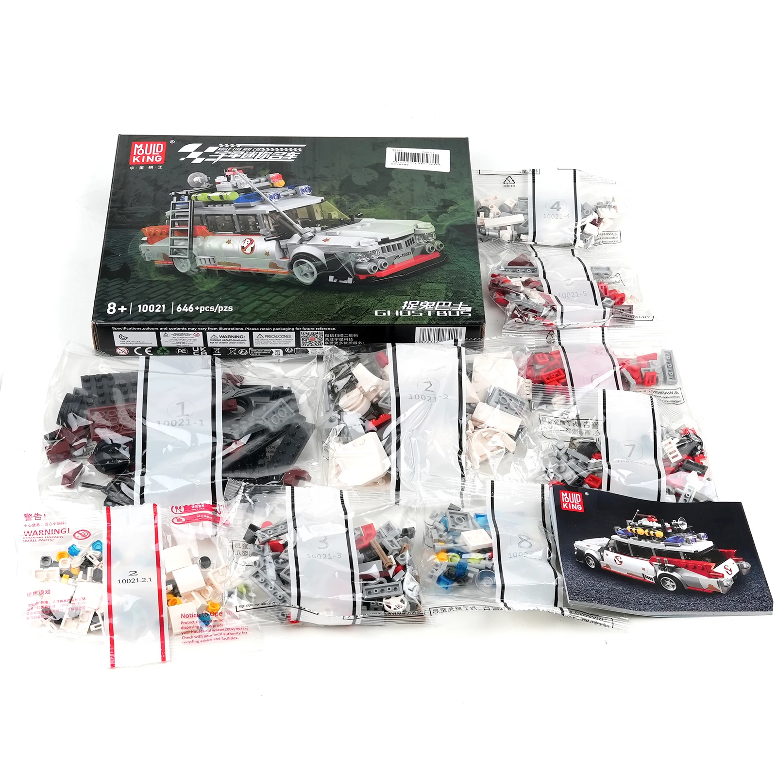 

MOULD KING 646pcs Mini Ghost Bus Model 27020 10021S ECTO-1 Technical Building Blocks Car Model Toys Assembly Bricks for Kid Gift
