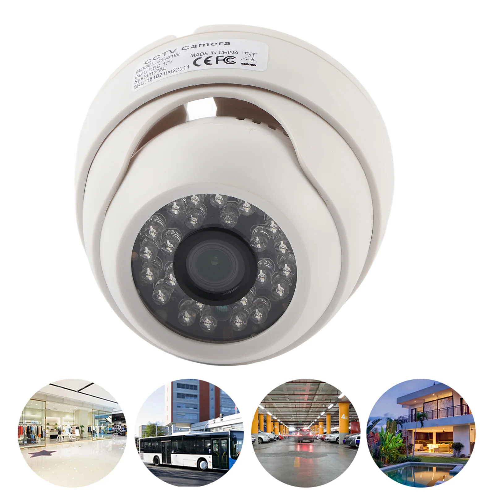 1080P HD Security Camera 4 In 1 Surveillance Camera 3.6mm Lens Infrared Night Vision Dome Camera For Outdoor Indoor