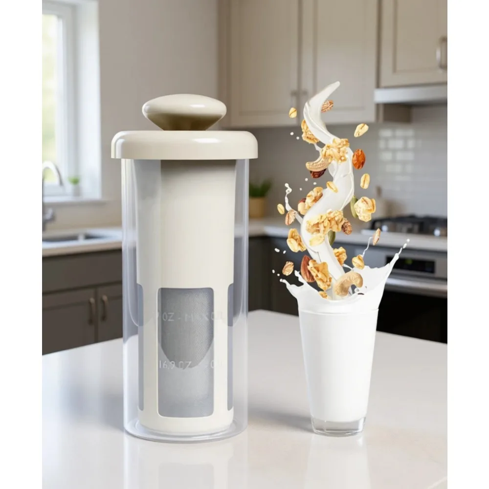 

Manual Plant Milk Maker for Creamy Almond Soy Oat and Coffee Zero Waste Kitchen Tool