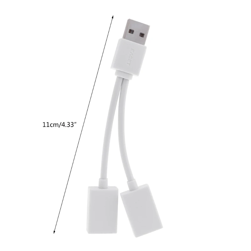 USB Cable Splitter Phone Adapter USB to USB 2.0 Adapter with Data & Charging Dropship