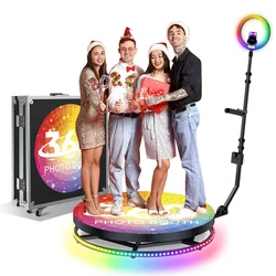 Selfie 360 Photo Booth Machine Automatic Photo Booth Rotating 360 Video Custom Logo 80cm 100cm 360 Camera Booth for Party Events