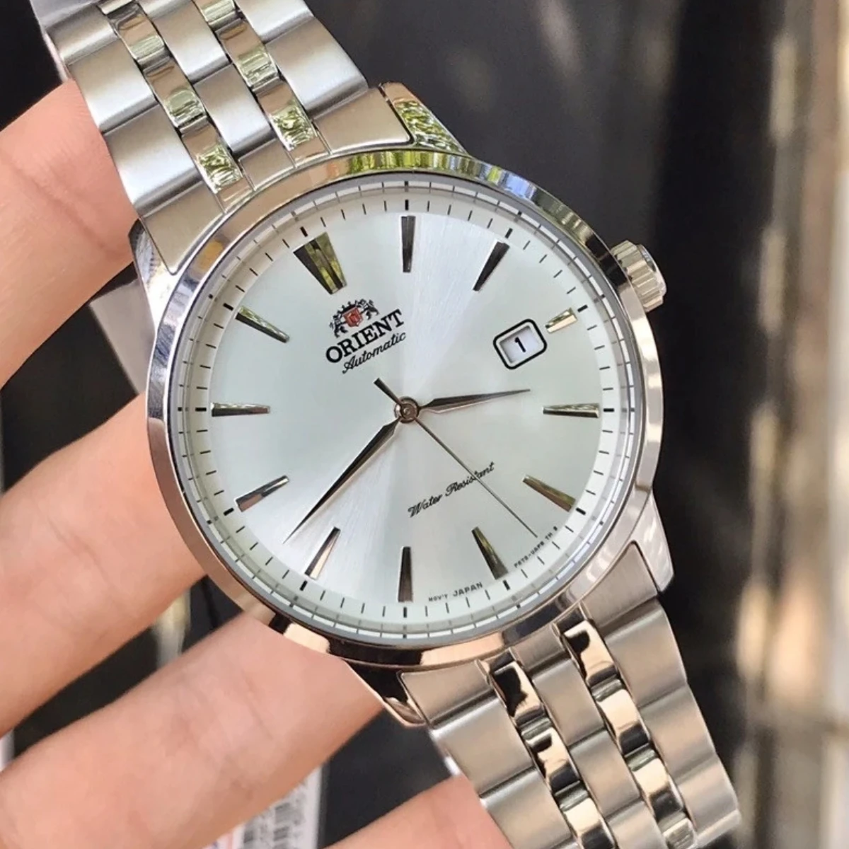 ساعة أورينت الأوتوماتيكية الميكانيكية الأصلية ساعة فاخرة للأعمال ساعة كاجوال بشريط فولاذي
