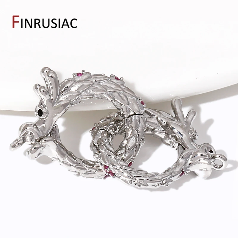 18K vergulde messing sluiting Dragon sluiting sluitingen accessoires, DIY parels handwerk sieraden maken benodigdheden