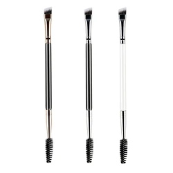 Eyebrow Brush Eyelash Comb makeup brushes Dual Ended Angled brush Spoolie brush 2 in 1 Lash eyebrow brush set makeup tool