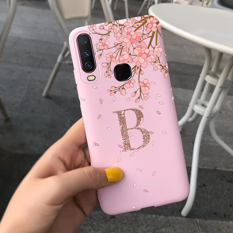 For Vivo Y12 Case 1904 1940 Cute Crown Letters Cover For Vivo Y15 Y17 1902 1901 Soft Silicone Phone Case For Vivo Y17 Y12 Bumper