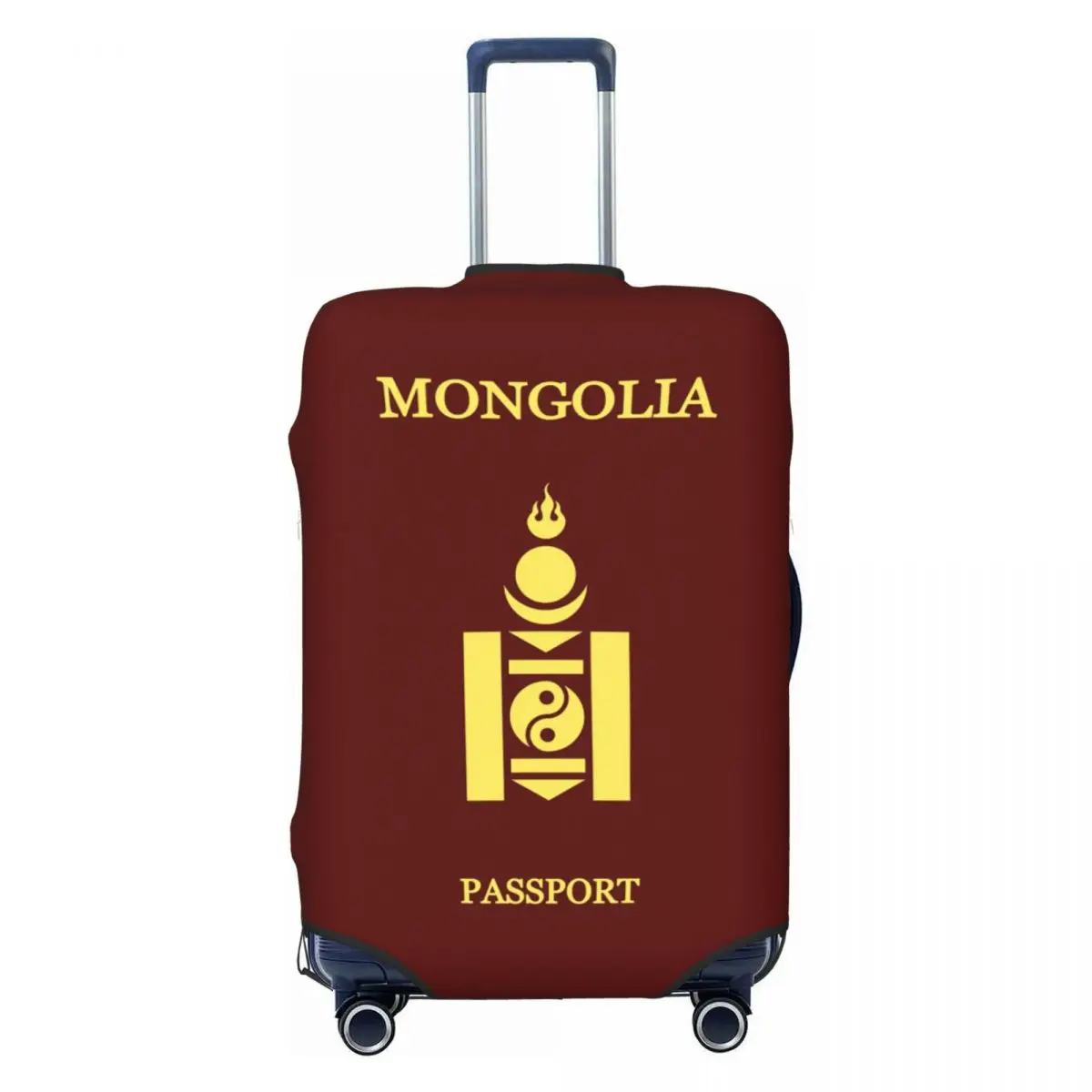 

Mongolia Passport Travel Luggage Cover Elastic Suitcase Cover Protector Fit 18-32 Inch