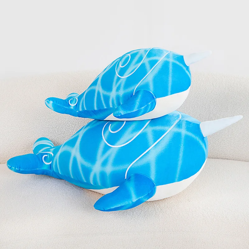 

Popular Game Genshin Impact Tartaglia Blue Whale Plush Toy Kawaii Cartoon Cosplay Props Party Decoration Pillow Surprise Gift