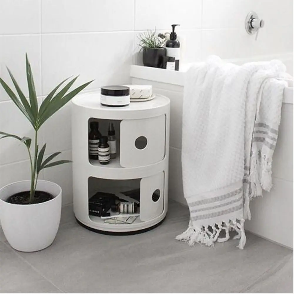 Bedside table round storage bedside small cabinet children's bedroom simple storage - view 4