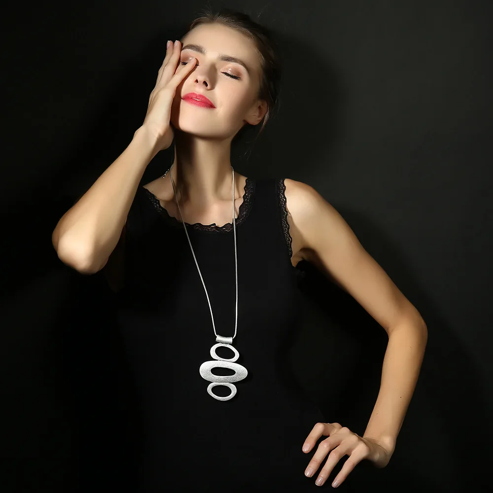 Chunky Jewelry for Women New in Long Chain Necklace Korean Fashion Necklaces 2022 Woman Large Pendant Big Trendy Jewelry Goth