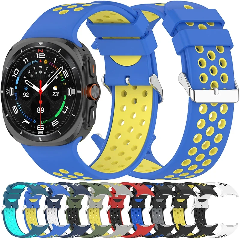 Pulseira de silicone para samsung galaxy watch ultra 47mm banda macia esportes correa pulseira para galaxy ultra 47mm pulseira