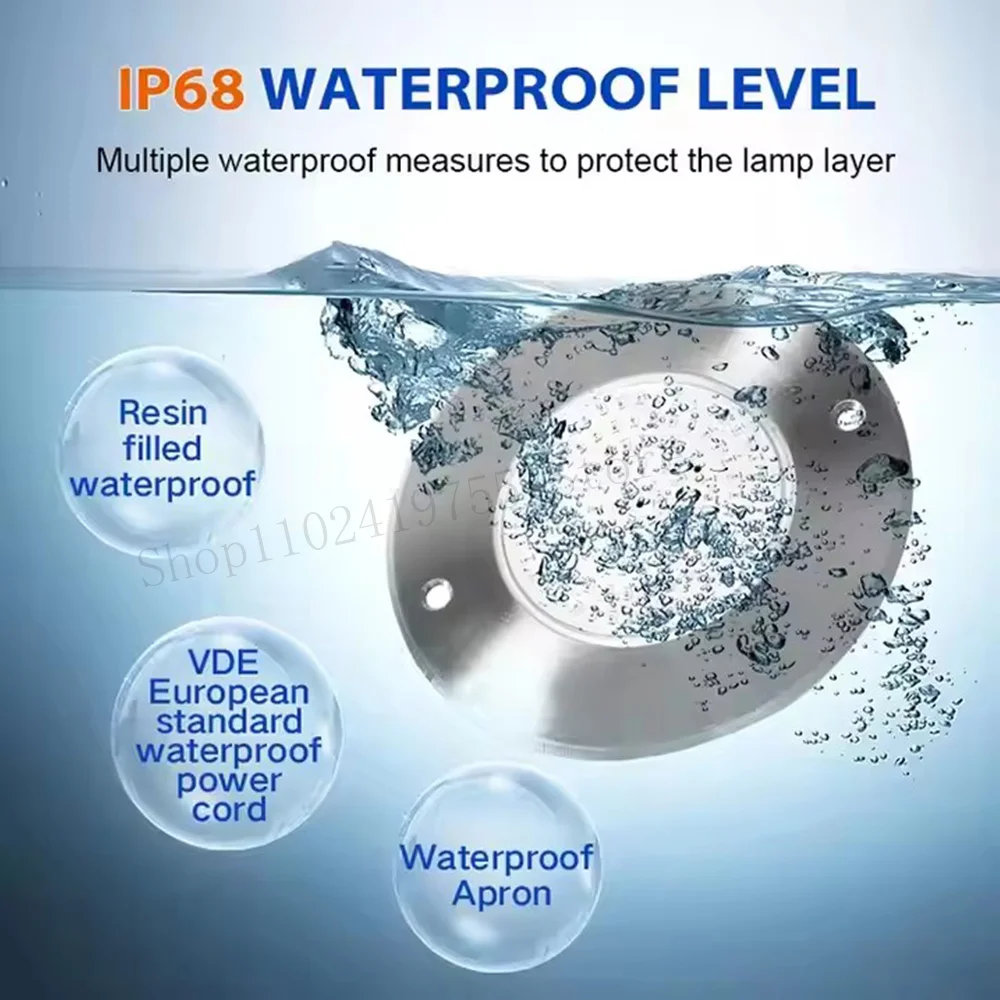 RGB LED Pool Light 12W AC85-265V Bluetooth APP Control Outdoor Underwater lighting Fountain Landscape Lamp Piscina Luz Spotlight