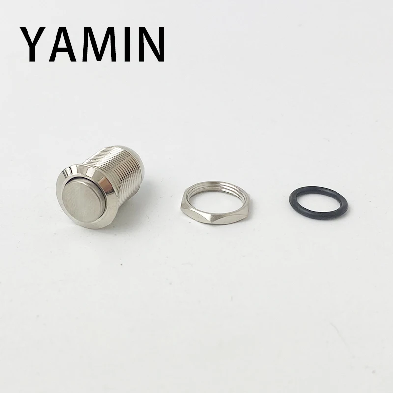 순간 리셋 잠금 래칭 금속 푸시 버튼 스위치, 방수 나사 핀 용접 풋, 8mm, 10mm, 12mm, 16mm, 19mm, 22mm, 30mm
